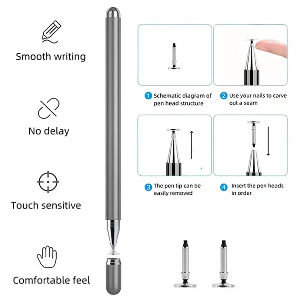 Bimahoo Gray 2pcs Input Pen | Premium Quality Stylus for Samsung Galaxy & Tab (0.068kg) - view 2