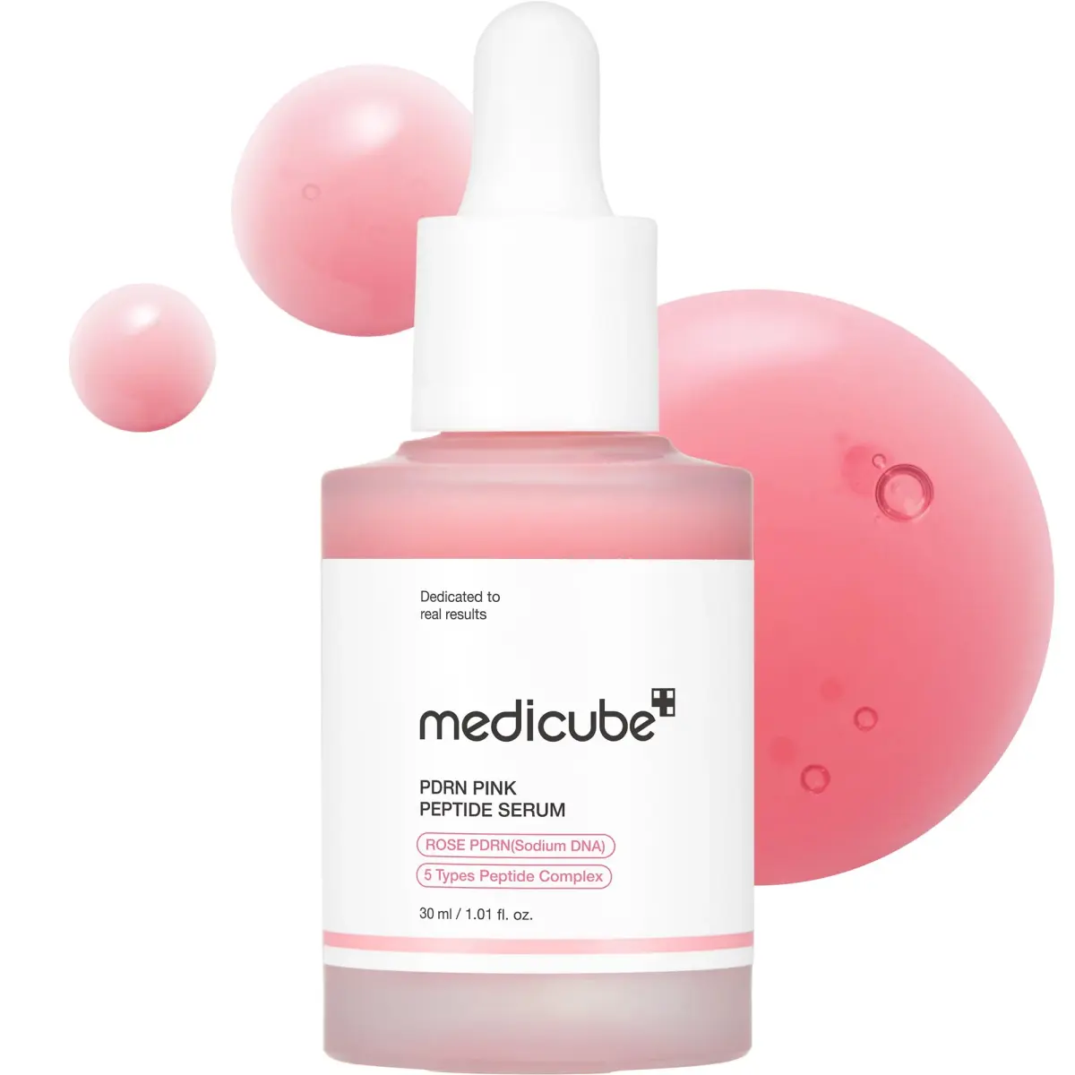 medicube PDRN Pink Peptide Glow Serum 30ml (1.01 Fl Oz) | Vegan Rose PDRN for Skin Renewal & Elasticity - main product image
