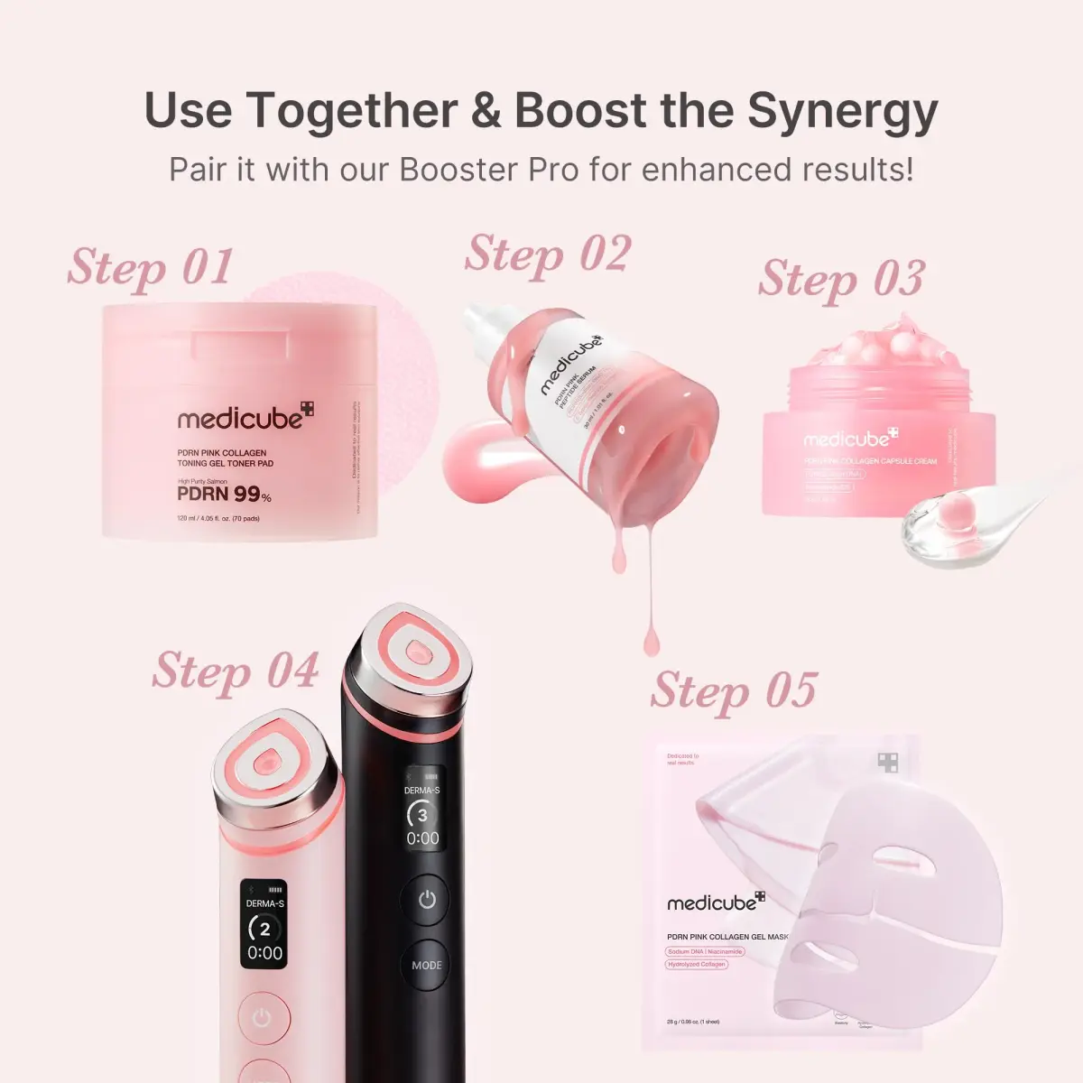 medicube PDRN Pink Peptide Glow Serum 30ml (1.01 Fl Oz) | Vegan Rose PDRN for Skin Renewal & Elasticity - view 7