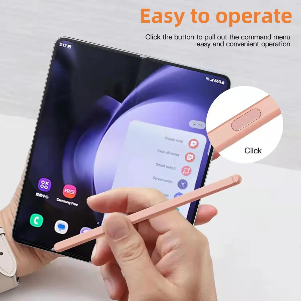 Bimahoo S Pen Fold Edition Replacement for Samsung Galaxy Z Fold 6/Fold 5 Phone Only with 3 Pen Tips (Orange) - view 4
