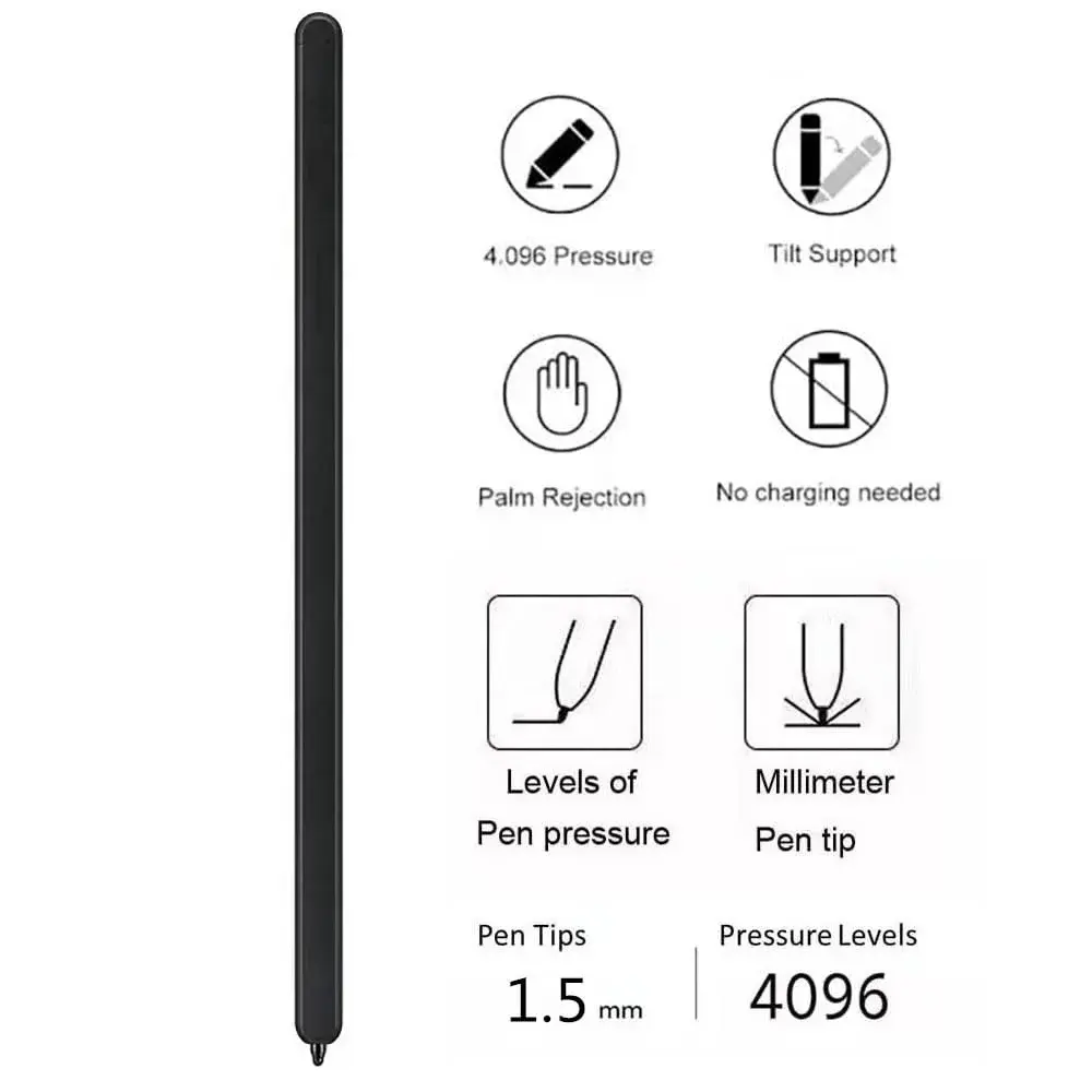 Bimahoo Black S Pen Fold Edition Stylus for Samsung Galaxy Z Fold 6/Fold 5 Phone Only with 3 Replacement Tips (4-Pack) - view 2