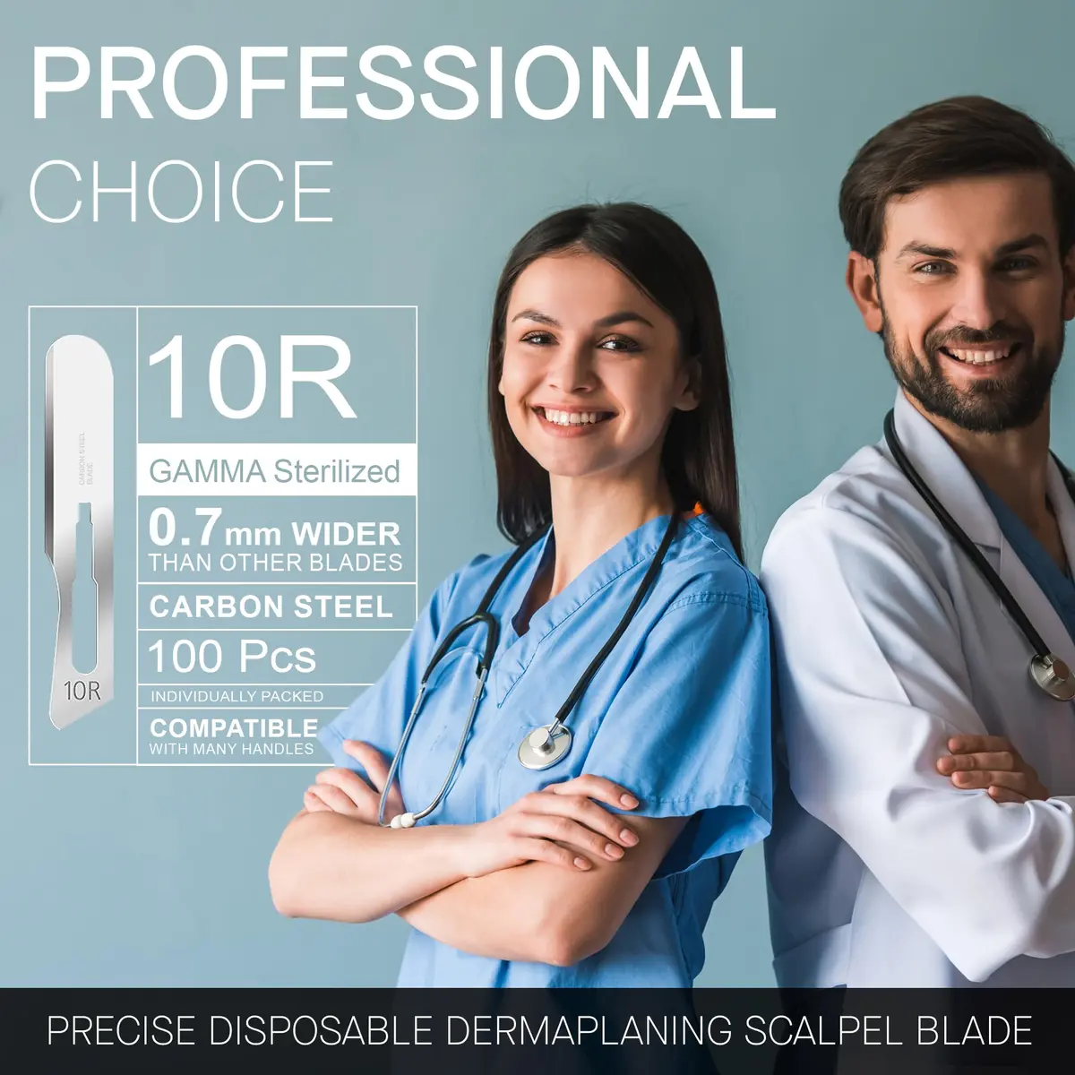 MyMed 10R Dermaplaning Blades Kit with #3 Handle - 15 Blades & Handle | Professional Face Tool - view 7