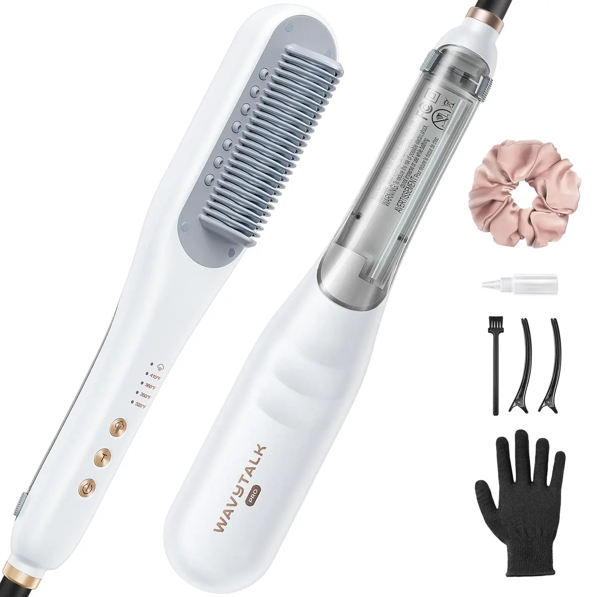 Wavytalk Pro Steam Hair Straightener Brush 30.7cm (12.1 Inch) | Hydrates Hair, Reduces Frizz, Faster Styling - main product image