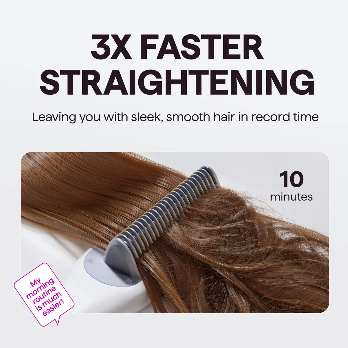 Wavytalk Pro Steam Hair Straightener Brush 30.7cm (12.1 Inch) | Hydrates Hair, Reduces Frizz, Faster Styling - view 5