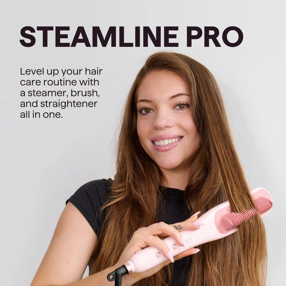 Wavytalk Pro Steam Hair Straightener Brush 30.7cm (12.1 Inch) | Hydrates Hair, Reduces Frizz, Faster Styling - view 2