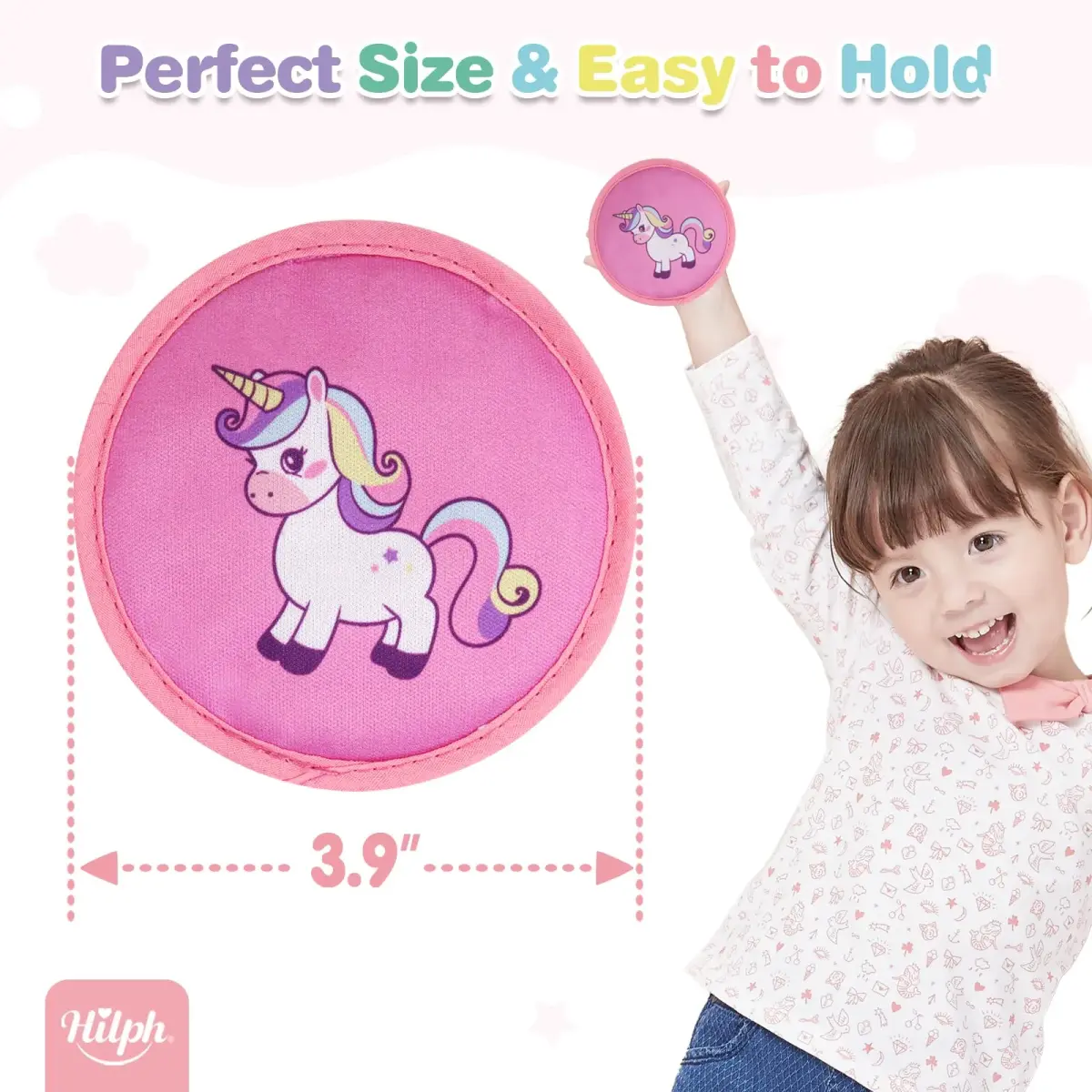 Hilph Kids Ice Packs for Boo Boos, 3 Unicorn Ice Packs with Handheld Strap & Extra Long Strap (9.9 cm Diameter) - view 6