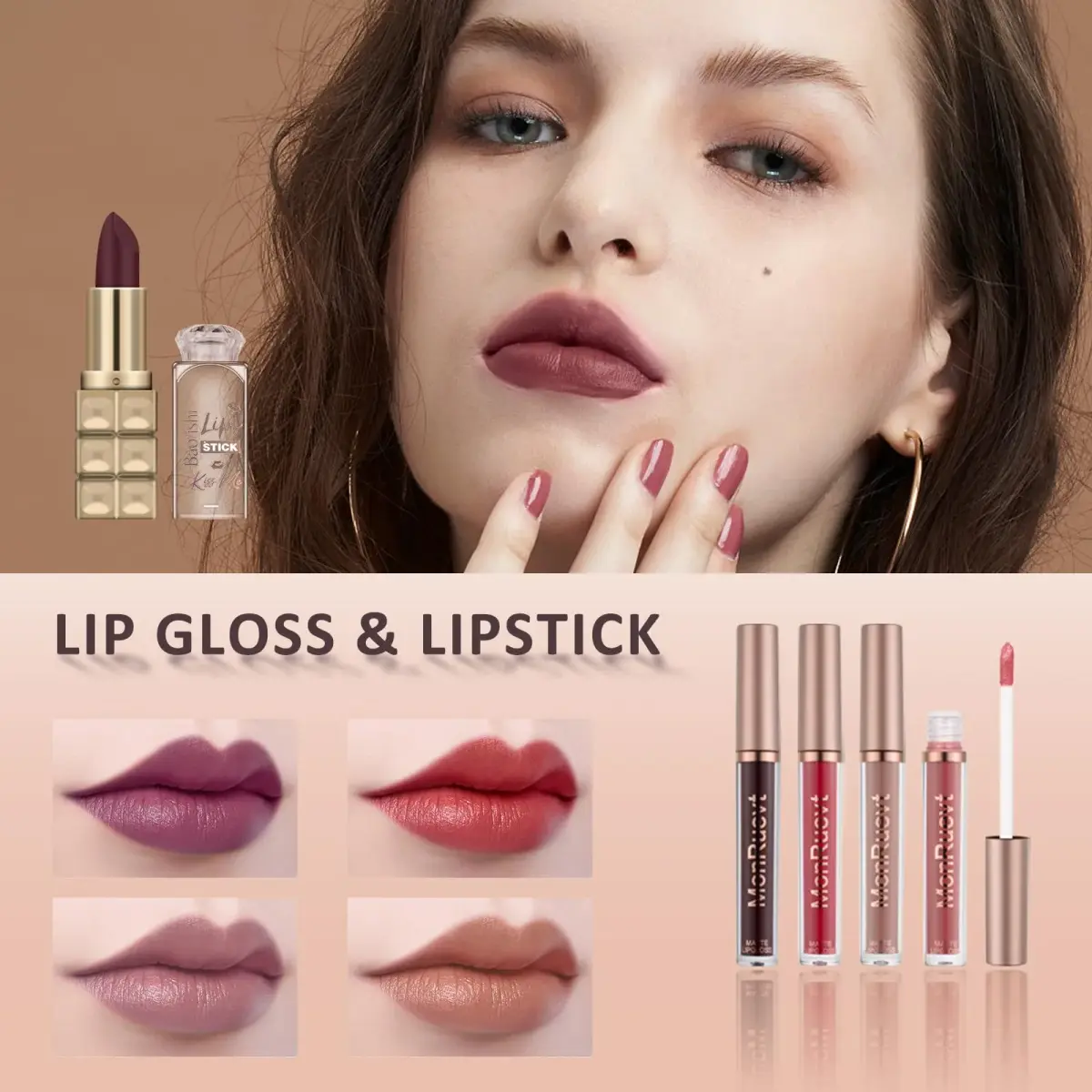 MONRUEVT All-in-One Makeup Kit for Women & Teens | Full Face Essentials with 16-Shade Palette & 8 Brushes - view 4