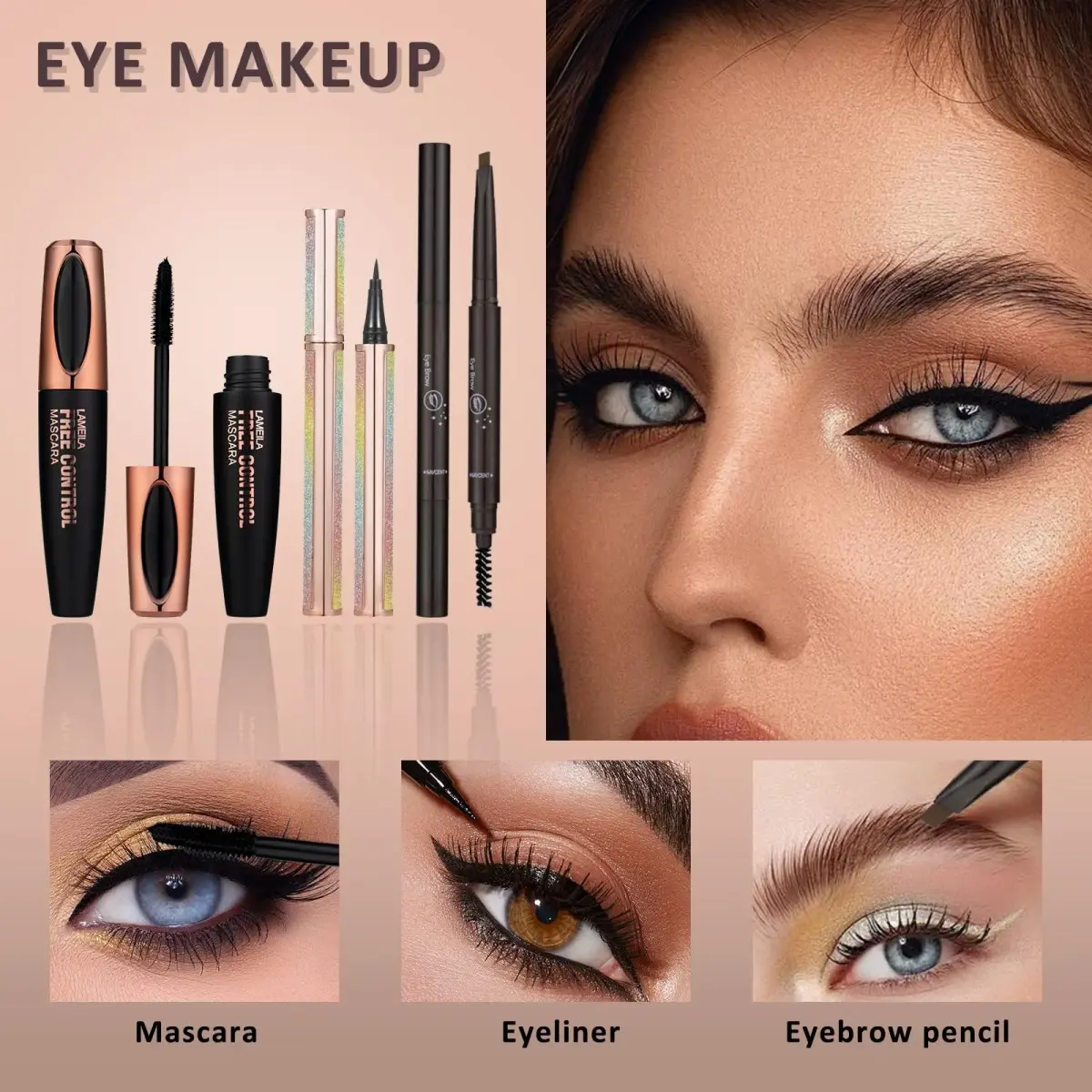 MONRUEVT All-in-One Makeup Kit for Women & Teens | Full Face Essentials with 16-Shade Palette & 8 Brushes - view 5