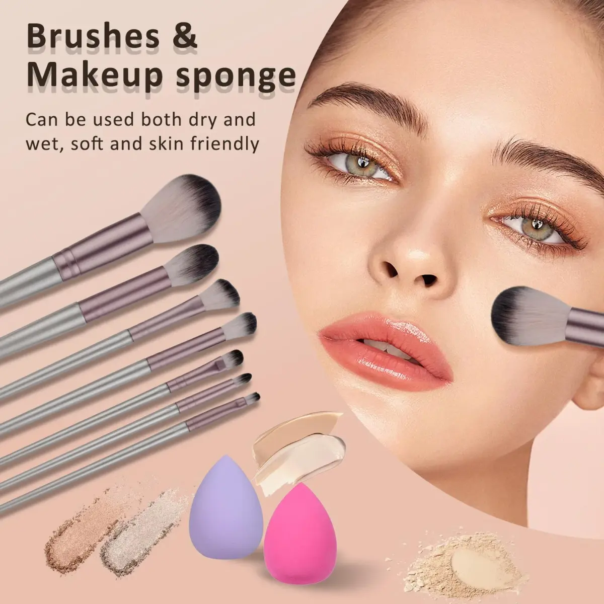 MONRUEVT All-in-One Makeup Kit for Women & Teens | Full Face Essentials with 16-Shade Palette & 8 Brushes - view 7