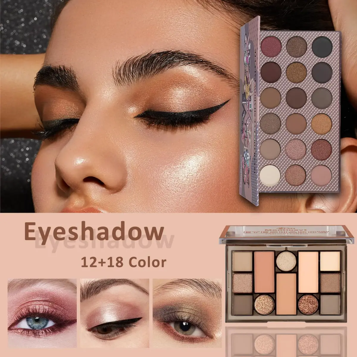 MONRUEVT All-in-One Makeup Kit for Women & Teens | Full Face Essentials with 16-Shade Palette & 8 Brushes - view 3