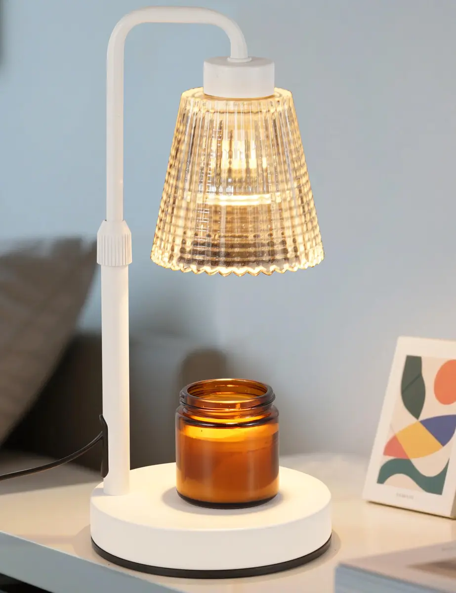 GODONLIF White Candle Warmer Lamp with 24h Cycle Timer, Dimmable Wax Melt Warmer - main product image