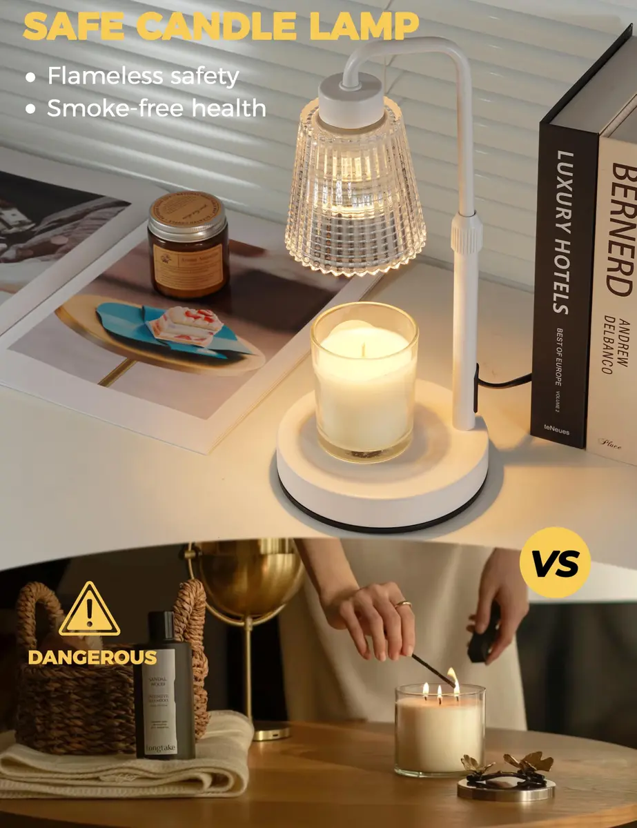 GODONLIF White Candle Warmer Lamp with 24h Cycle Timer, Dimmable Wax Melt Warmer - view 2