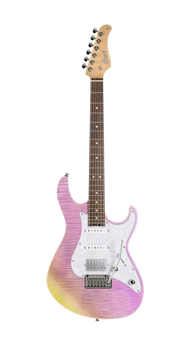Cort G280 Select 6-String Electric Guitar Transparent Chameleon Purple | Alder Body & Rosewood Fretboard - main product image