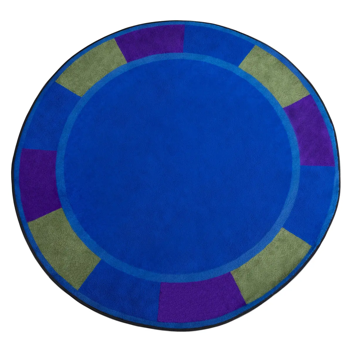 KIDCARPET.COM Cool Colors Circle Rug 6' Round | Classroom & Playroom Area Rug - main product image