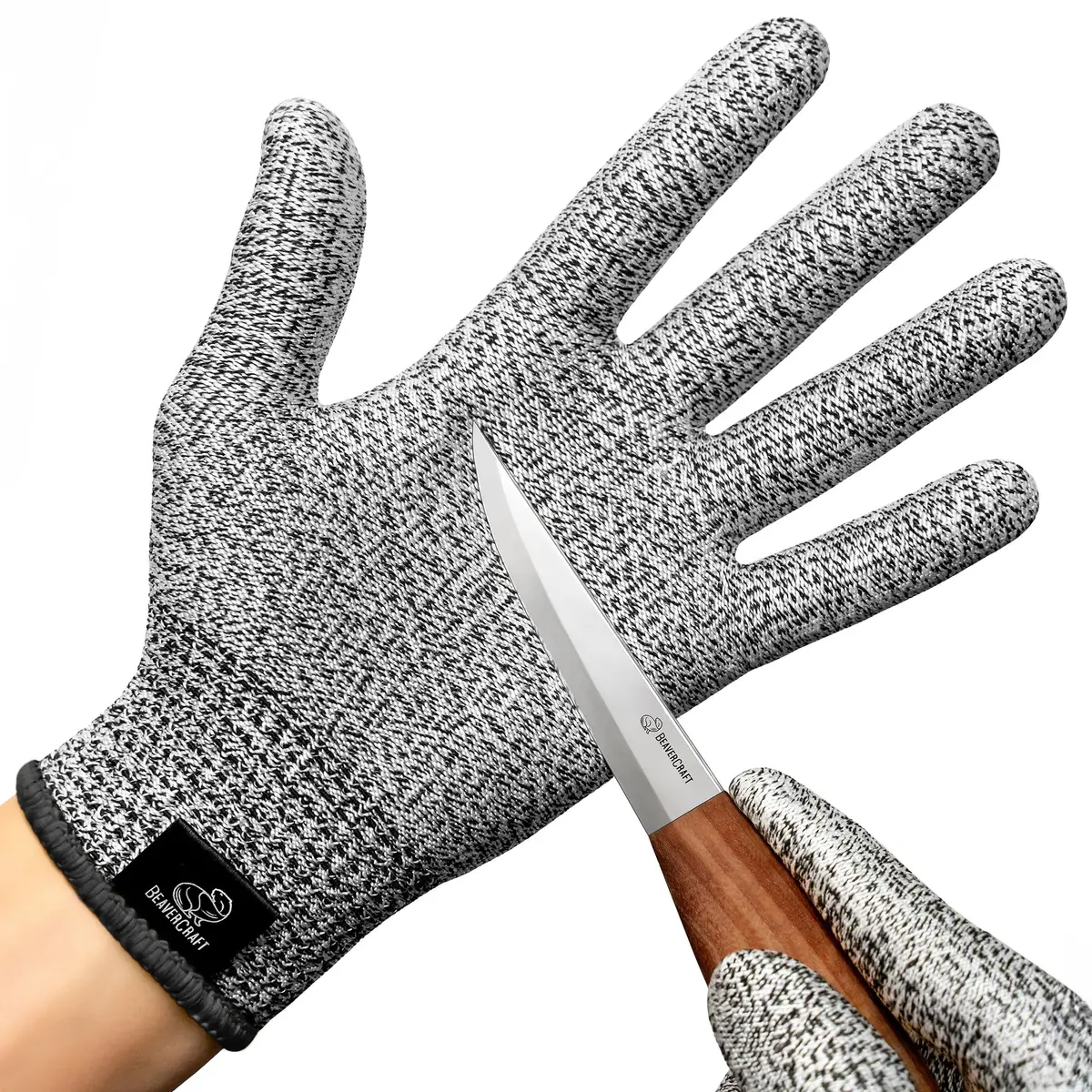BeaverCraft Wood Carving Gloves CRG - Cut Resistant Gloves Level D for Woodworking & Food Prep (L) - main product image