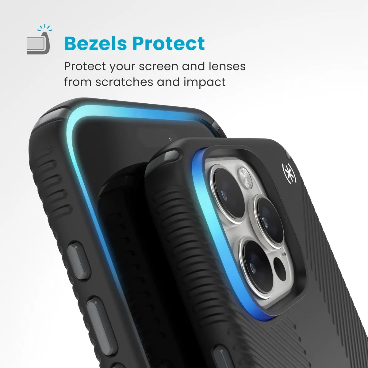 Speck Presidio 2 Grip iPhone 16 Pro Max Case - MagSafe & ClickLock Slim Black/Slate - view 5