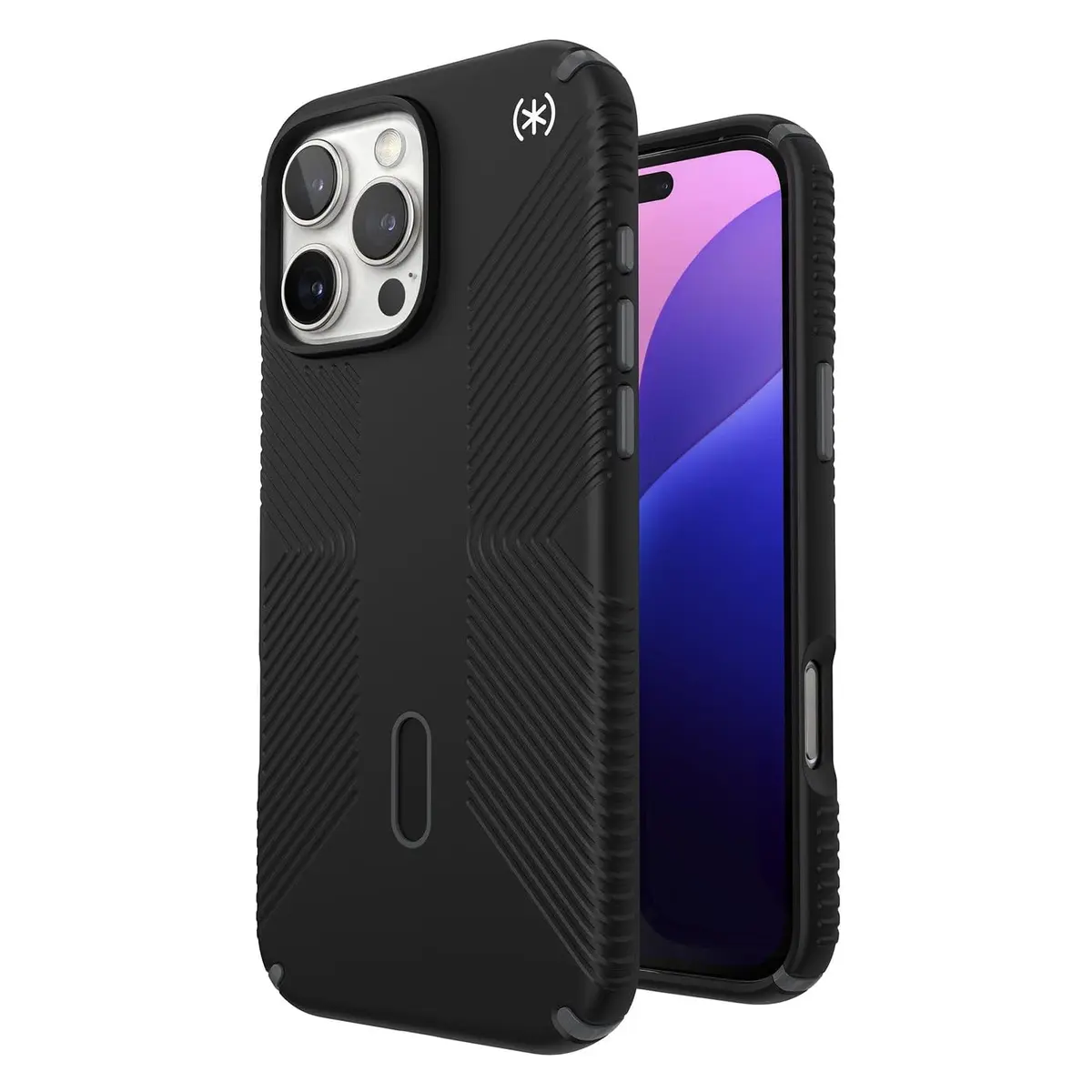 Speck Presidio 2 Grip iPhone 16 Pro Max Case - MagSafe & ClickLock Slim Black/Slate - view 9