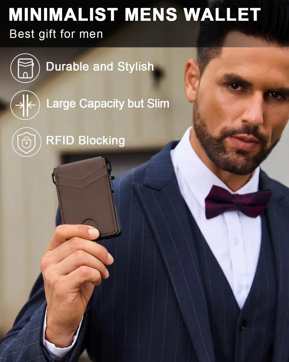 ZALVEX Wallet for Men, Minimalist RFID Bifold, Slim Compact 9-13 Cards | Flap Closure - view 8
