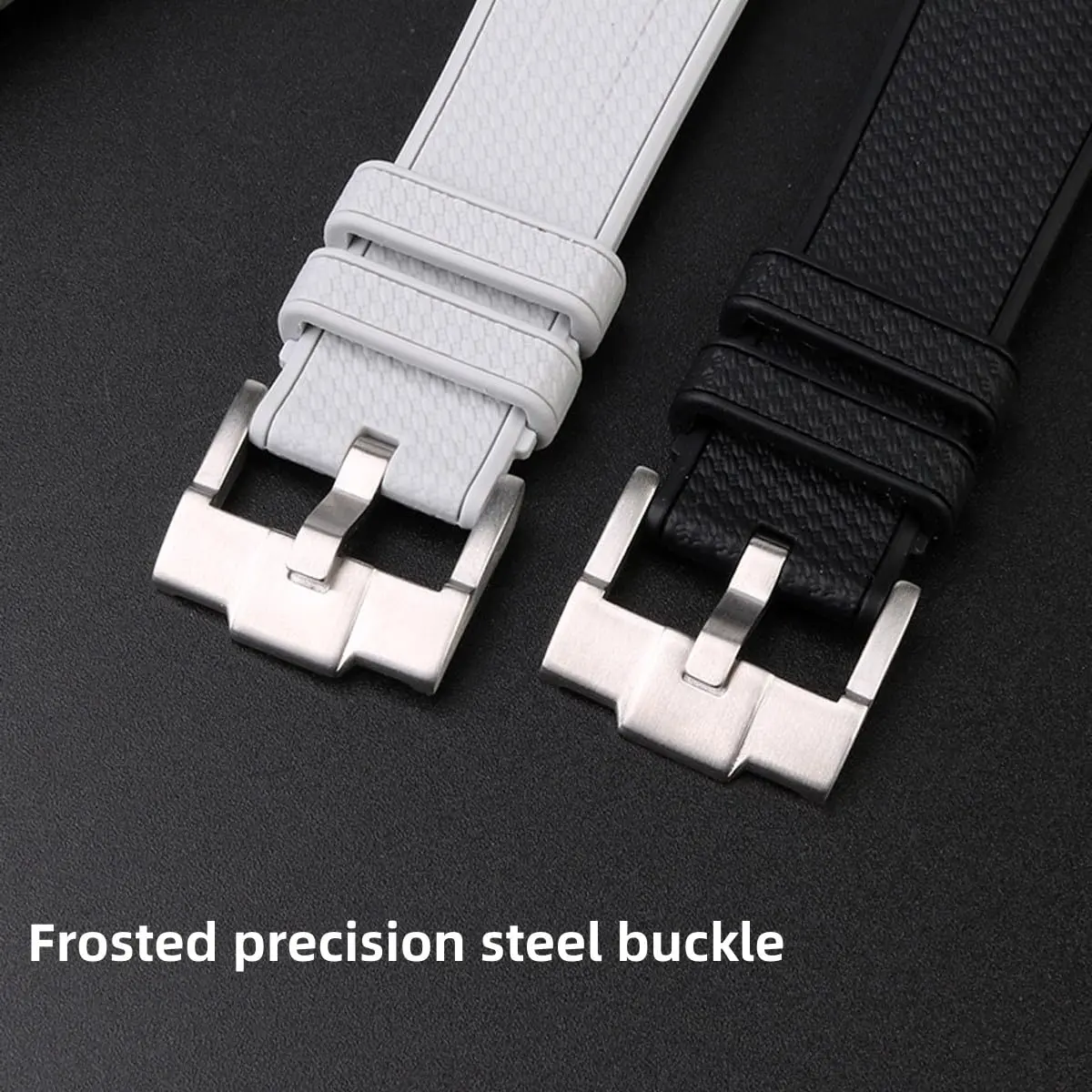 HEYOZURY 20mm Rubber Watch Band for Omega X Swatch Moonswatch | Beige - view 4