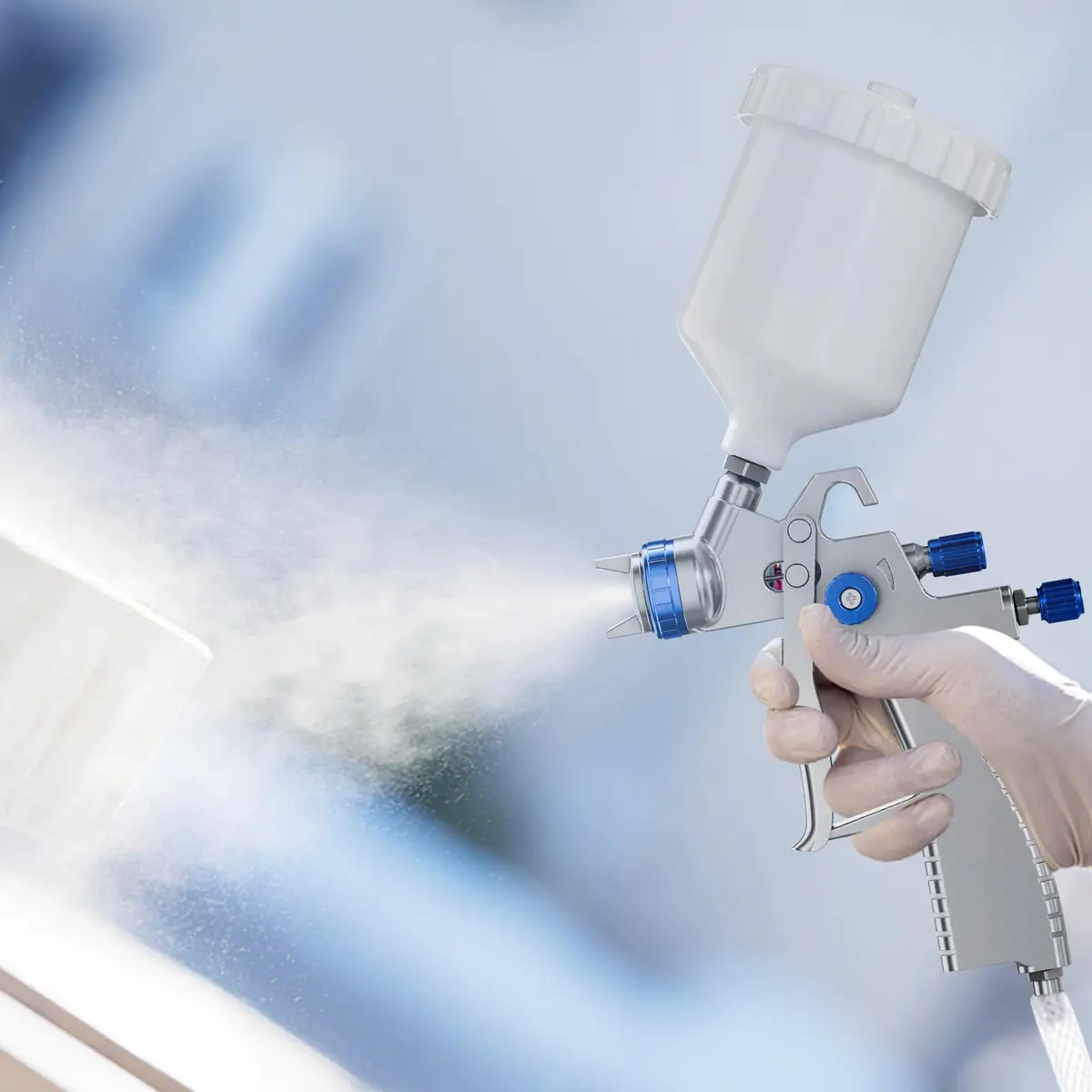 GATTLELIC LVLP Steel Air Spray Gun Premium Kit with 1.4/1.7/2.0mm Nozzles & Regulator, 600cc Cup | Automotive & DIY Painting Tool - view 6