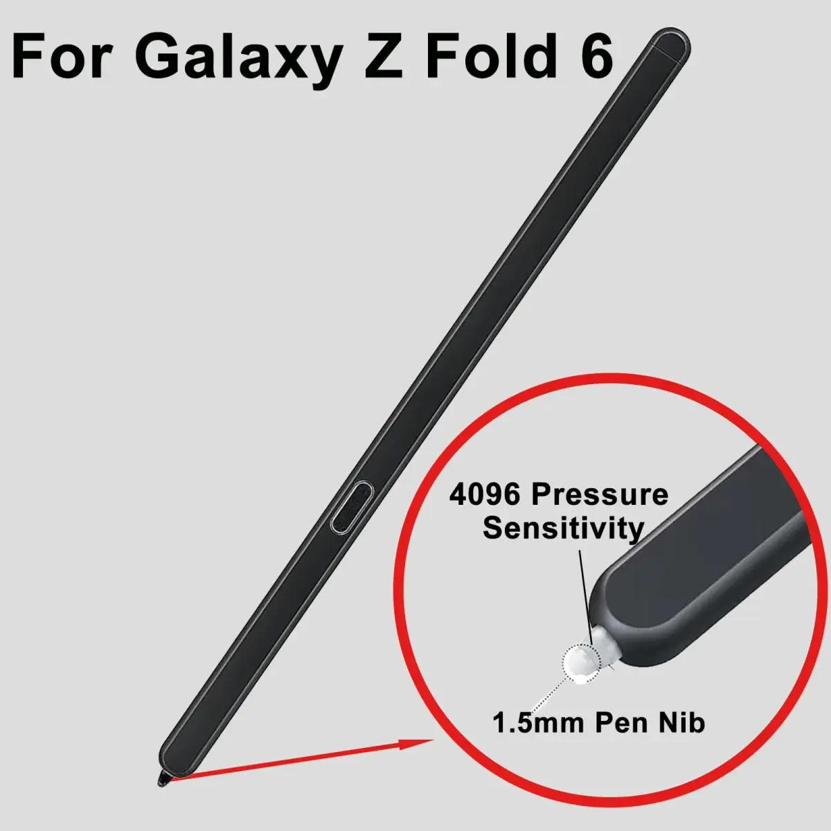 Anglepingping Black S Pen Fold Edition Stylus for Samsung Galaxy Z Fold 6 | 10cm (3.93in) - view 4