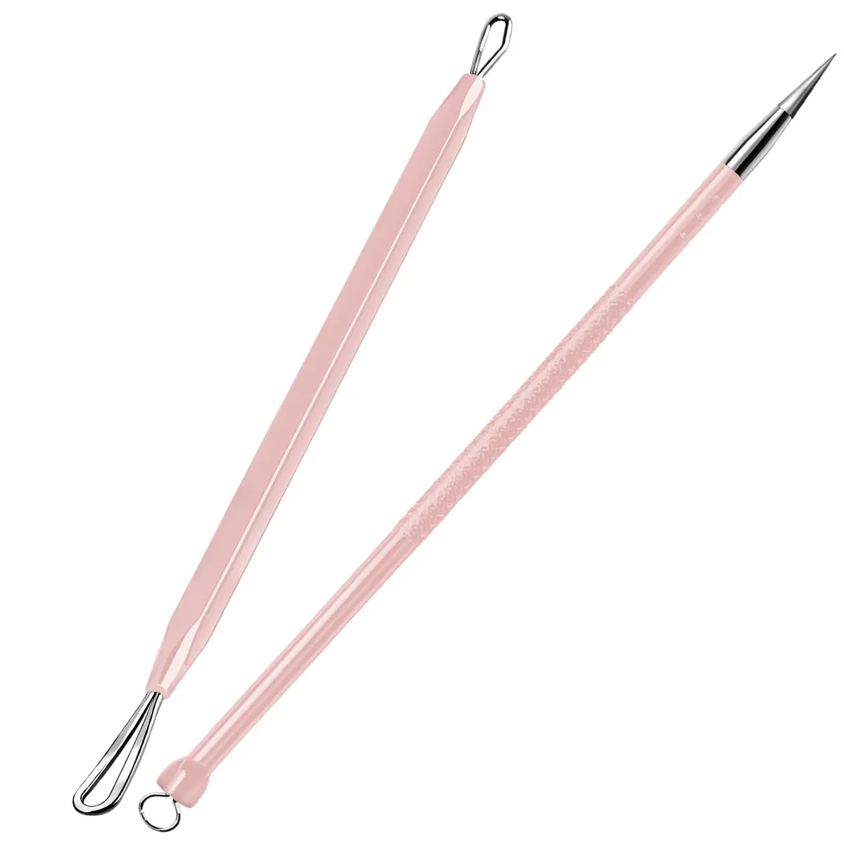 Teenitor Blackhead & Blemish Remover Kit | 2-in-1 Stainless Steel Tools for Face, Pink - main product image