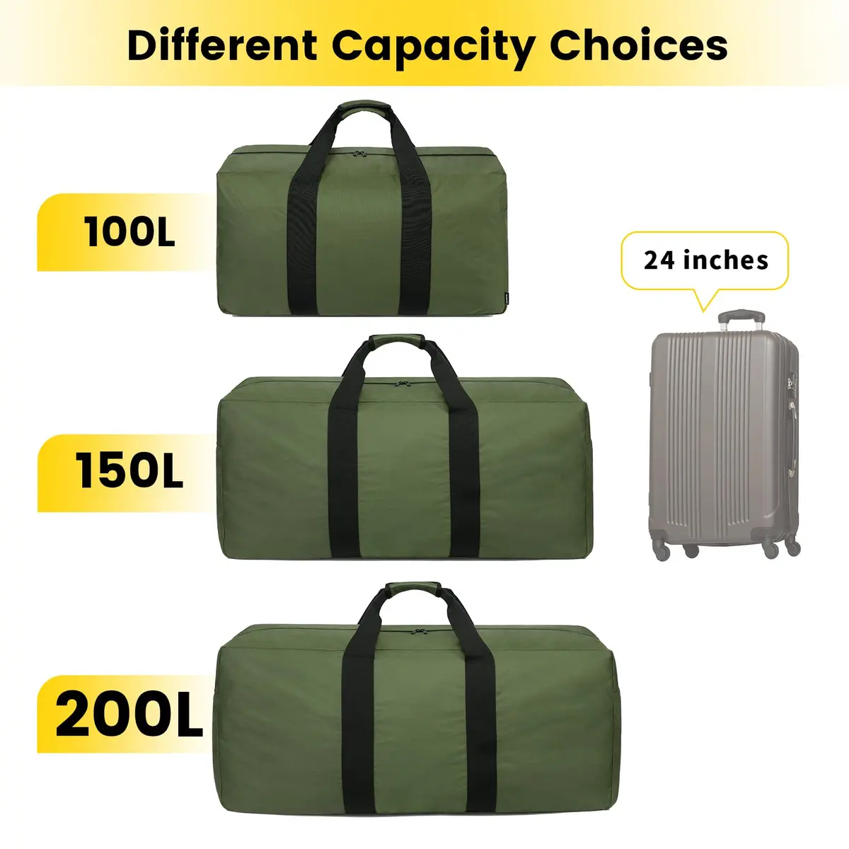 Vorspack 200L Extra Large Duffle Bag for Travel, Camping | Heavy-Duty & Spacious - view 7