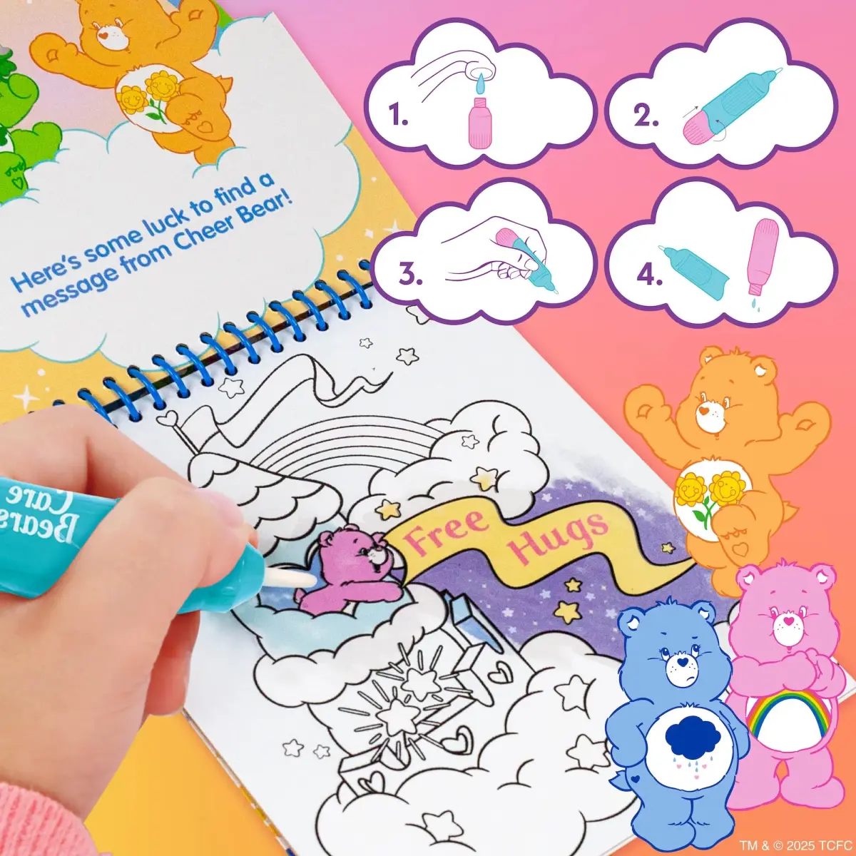 Care Bears Aqua Art Pad Paint with Water Books for Kids | Mess-Free Toddler Travel Activities - view 4