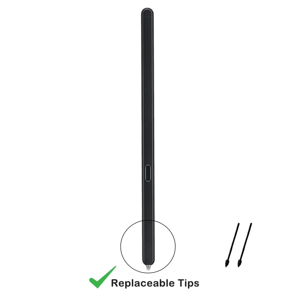 Peixiong Galaxy Z Fold 6 S Pen Fold Edition Stylus Pen with 2 Nibs & Card Pin | Black - view 7