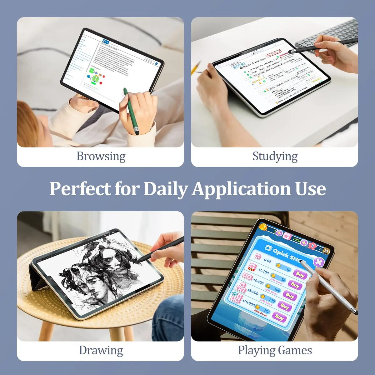 Granarbol 2-in-1 Magnetic Capacitive Stylus Pen | 3 Colors, 5.8" | Precise Touch & No Charging Needed - view 7