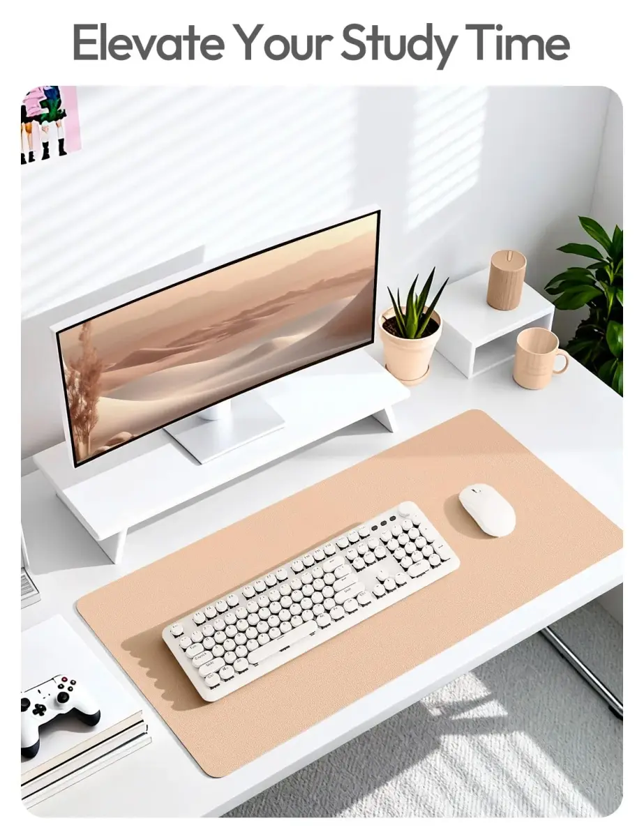 YSAGi Leather Desk Protector Large Mouse Mat 80cm x 40cm (31.5" x 15.8") | Protects Desks from Scratches and Spills - view 6