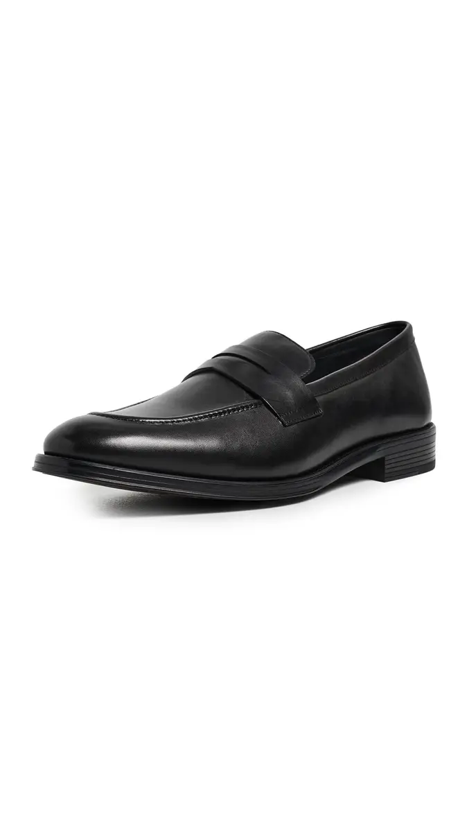 Paul Smith Men's Pierce Penny Loafers Leather Black 9 | Classic Business Casual Footwear - main product image