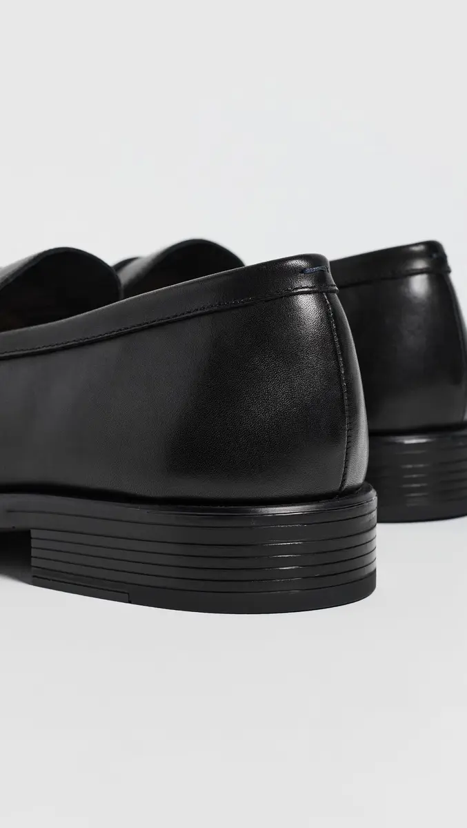 Paul Smith Men's Pierce Penny Loafers Leather Black 9 | Classic Business Casual Footwear - view 3