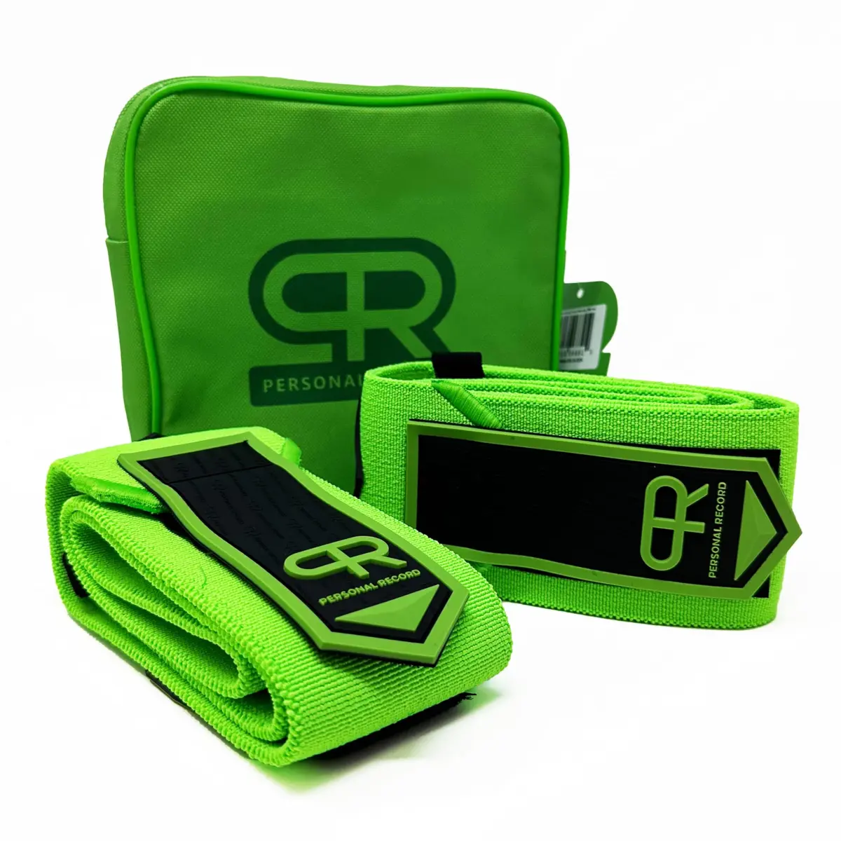 PR Personal Record Elbow Wraps for Weightlifting - Heavy Duty Construction, 36" Length, Neon - main product image