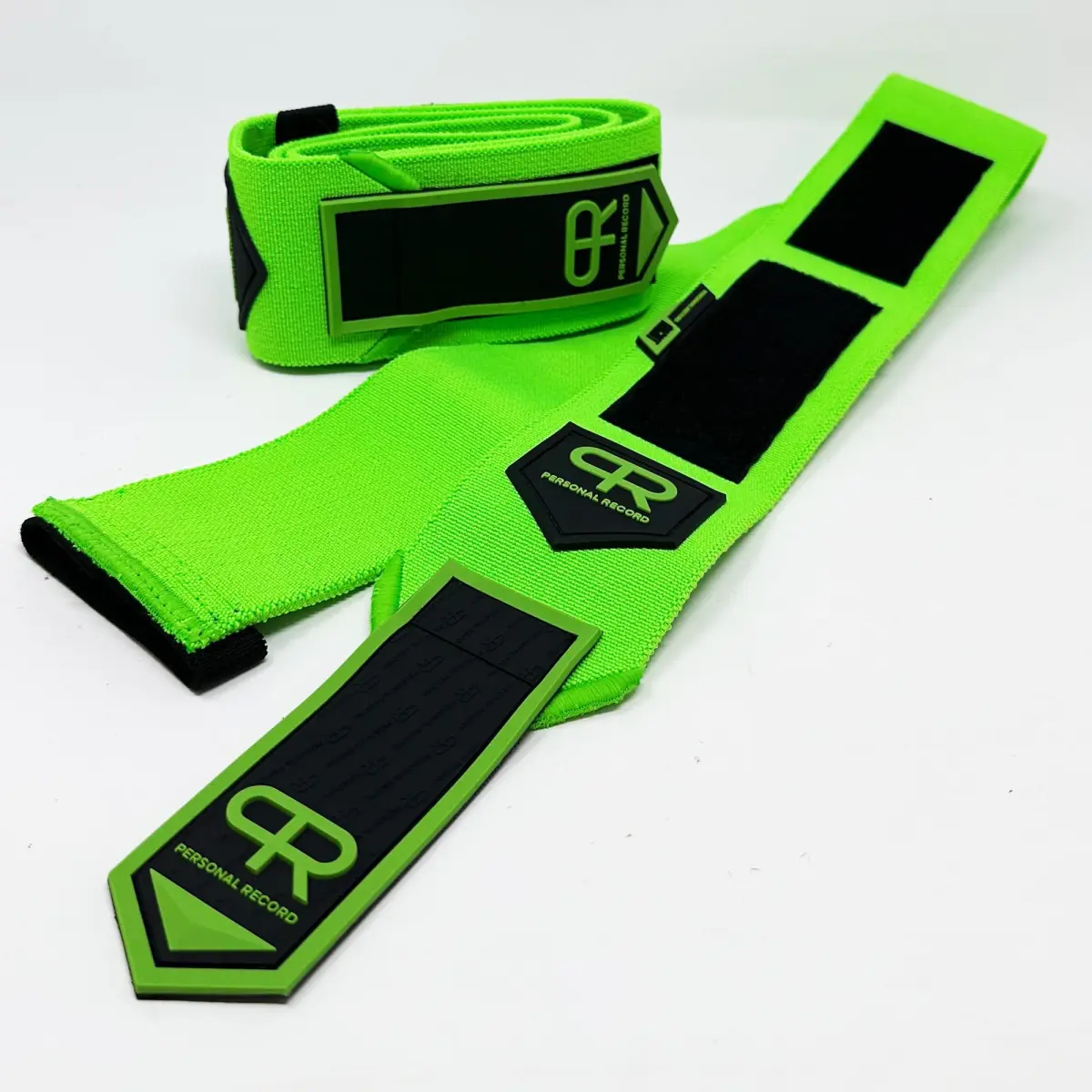 PR Personal Record Elbow Wraps for Weightlifting - Heavy Duty Construction, 36" Length, Neon - view 6