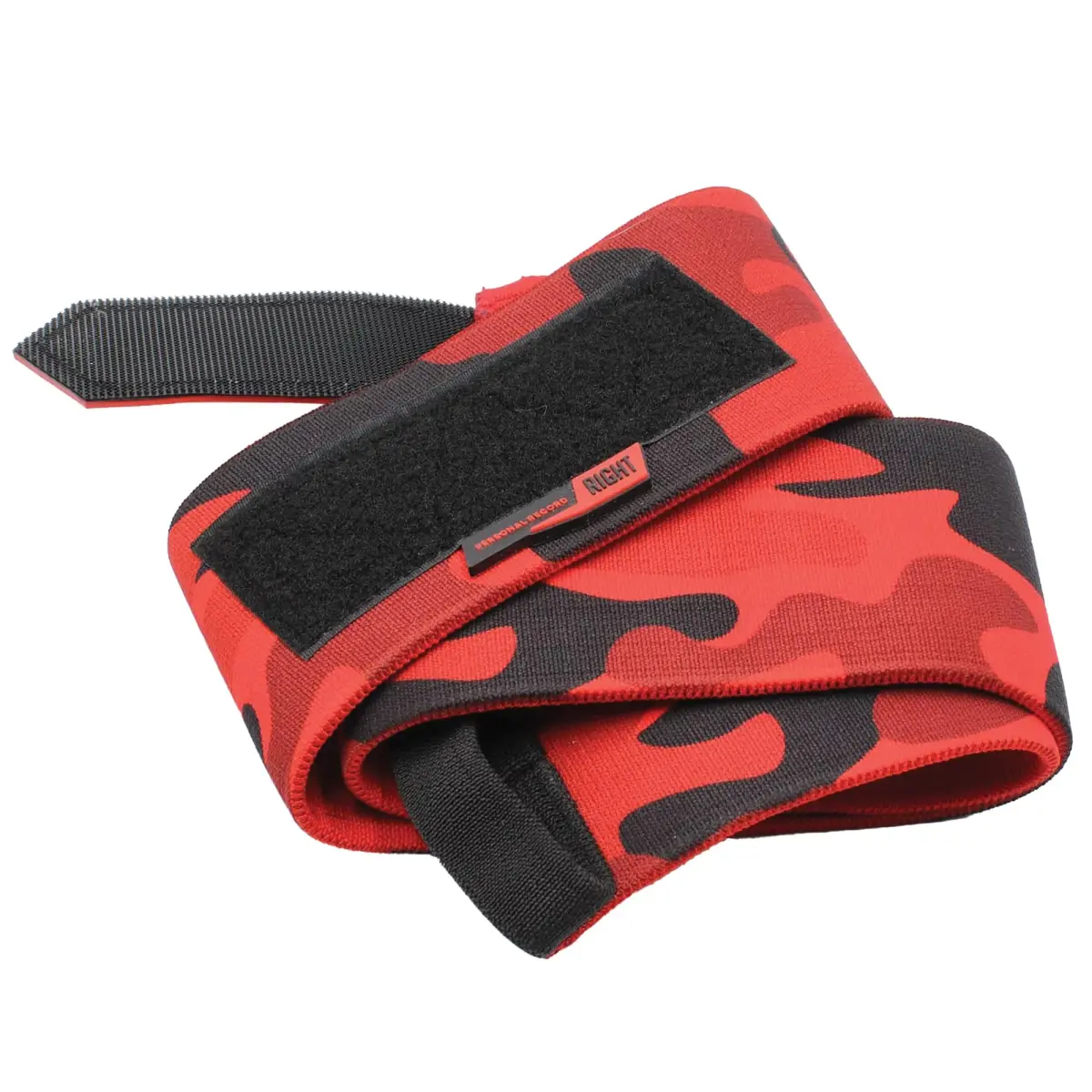 PR Personal Record Elbow Wraps for Weightlifting - Heavy Duty Construction, 25% More Elasticity, Reinforced Stitching, Extra Wide Fastener, Red Camo (36in/91.4cm) - view 3