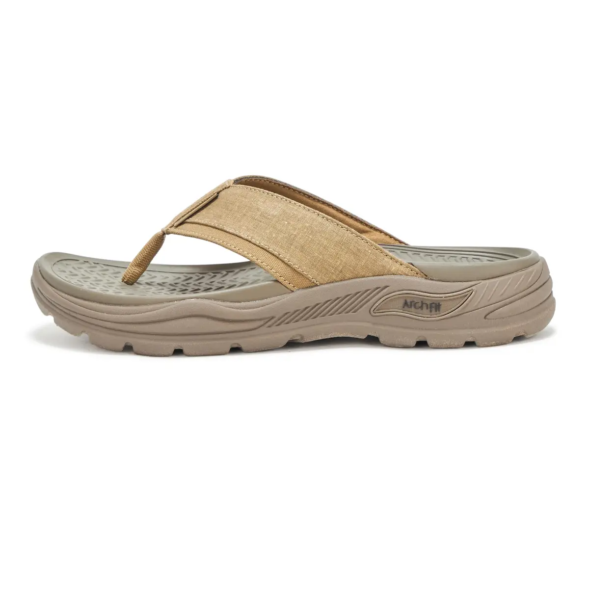 Skechers Men's Arch Fit Motley Sd-Rigel Canvas Thong Sandal, TPE, 7 | Supportive Vegan-Friendly Casual Flip Flops - view 2
