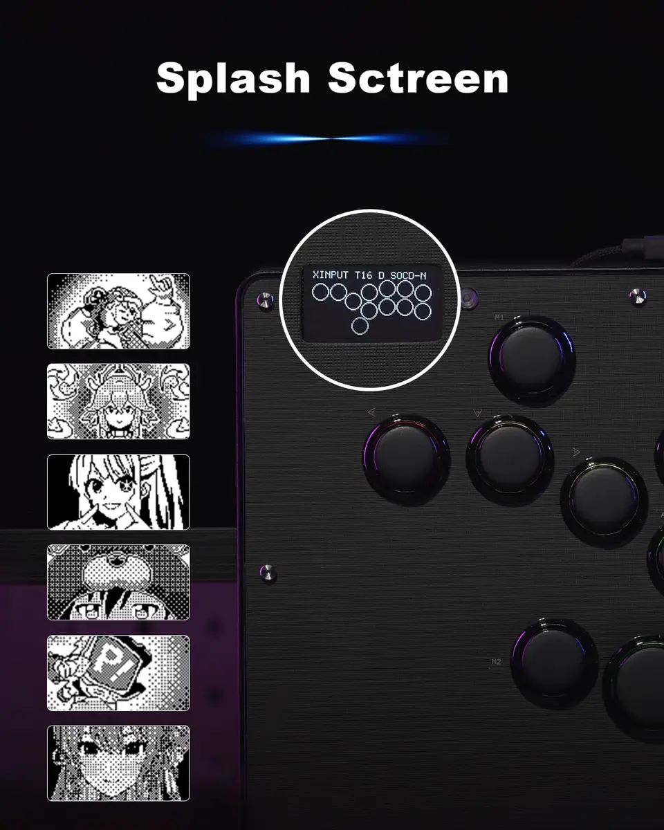 SIXSIR Haute42 U16 Leverless Arcade Controller for PC/Switch/PS5 - 16-Key Graffiti Panel, RGB, Low-Profile Switches - view 5