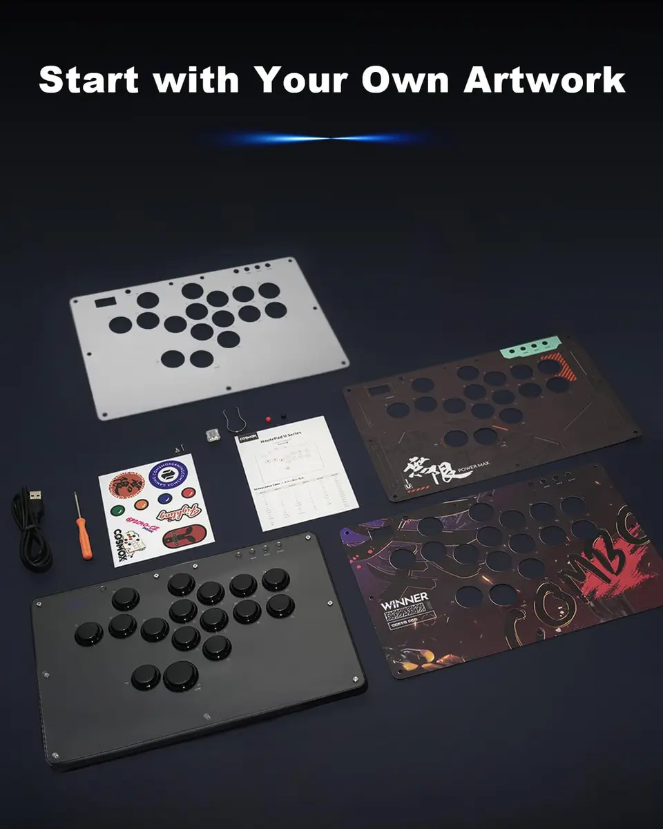 SIXSIR Haute42 U16 Leverless Arcade Controller for PC/Switch/PS5 - 16-Key Graffiti Panel, RGB, Low-Profile Switches - view 7