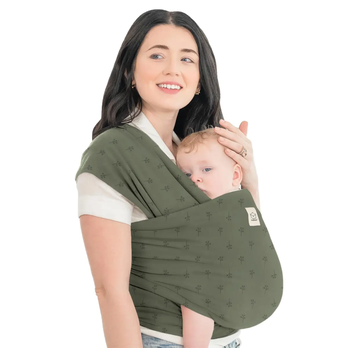 KeaBabies Original Baby Wrap Carrier - Forest Berries | One Size, Breathable Fabric - main product image