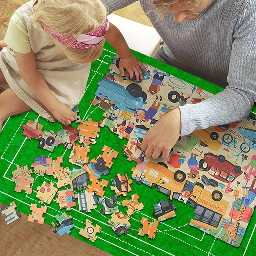 Ainiv Jigsaw Puzzle Mat Roll Up 1500 Pieces | Portable Felt Puzzle Storage for Adults & Kids - view 8