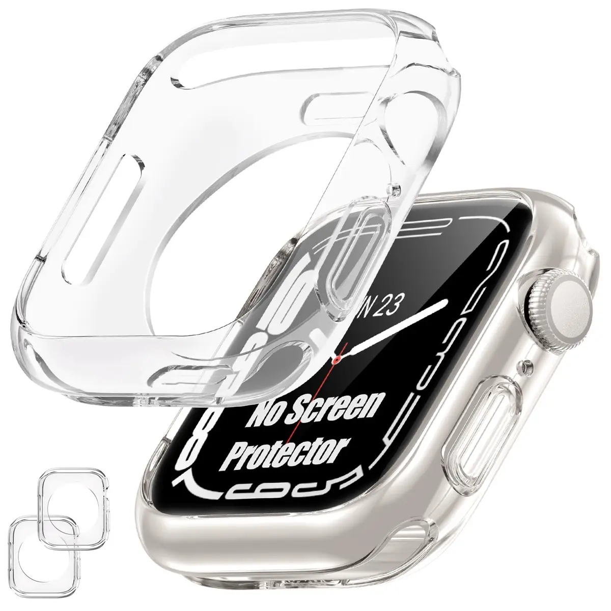 Goton Clear 2 Pack Bumper Case for Apple Watch Series 11/10 42mm | Protects Edges & Sides - main product image