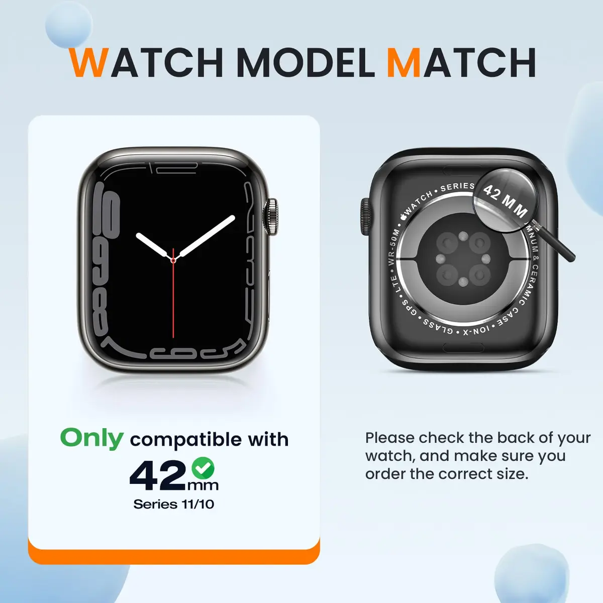 Goton Clear 2 Pack Bumper Case for Apple Watch Series 11/10 42mm | Protects Edges & Sides - view 2