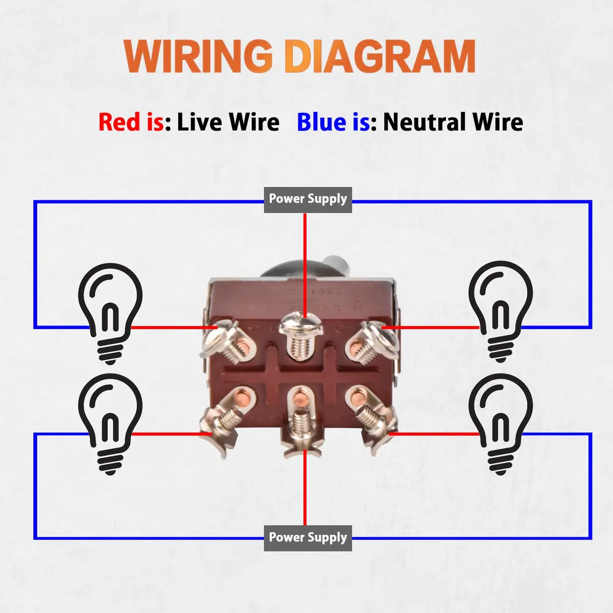 COROTC 12V Toggle Switch 5Pack | Waterproof Marine DPDT Heavy-Duty Reliability - view 7
