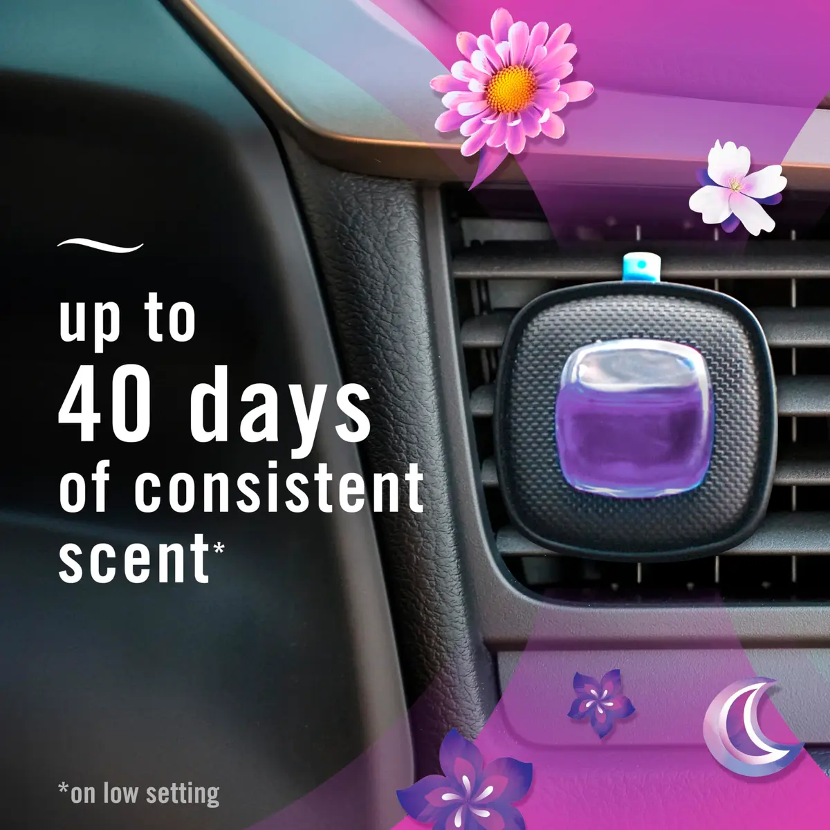 Febreze Car Vent Clip Gain Moonlight Breeze Scent 0.06 Fl Oz (Pack of 3) | Long-lasting freshness for Indian cars - view 4