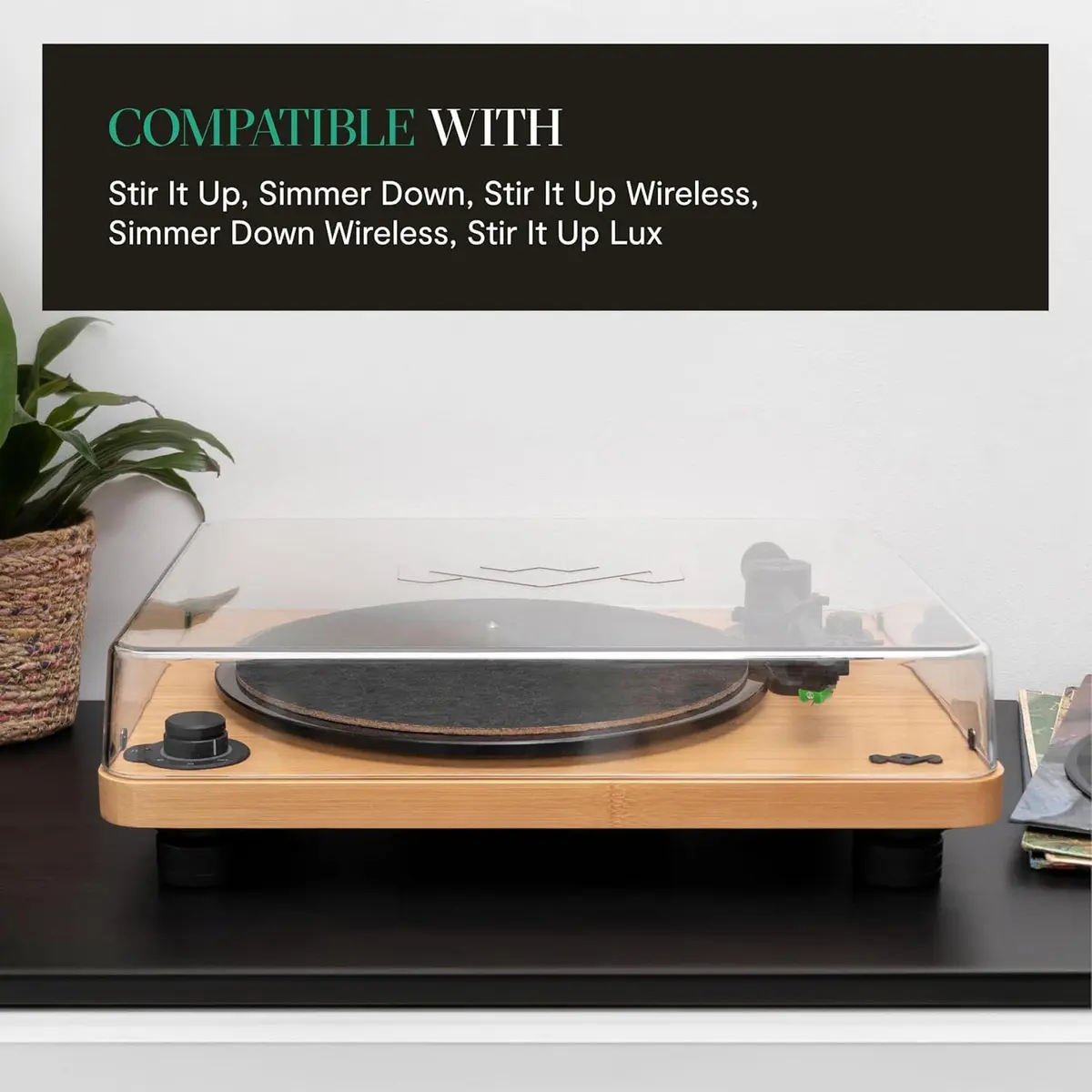 Marley Turntable Dust Cover – Eco-Friendly, Recycled Plastic, Durable, Fits Marley Stir it Up & Simmer Down Series - view 5