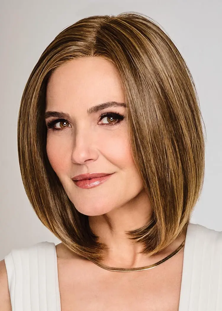 Raquel Welch Cruise Control Mid-Length Pageboy Bob Hand-Tied Wig | Light, Effortless Style in Rusty Auburn - view 7