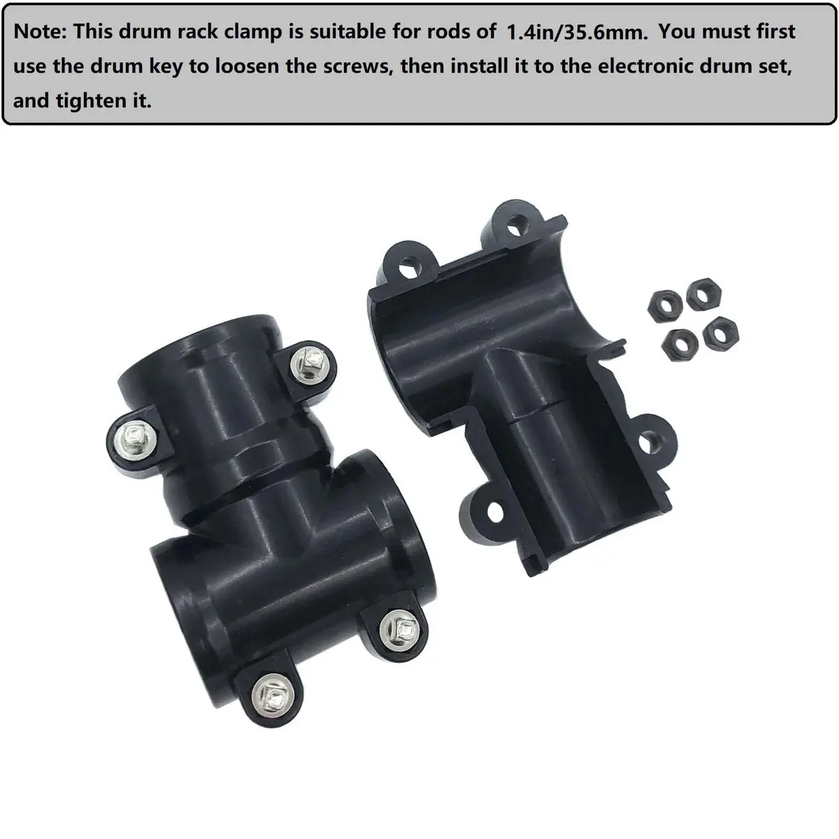 TUOREN Drum Rack T Clamp 35.6mm (1.4 inch) with 38mm Depth | Connects Drum Rack Bars at 90 Degrees - view 5