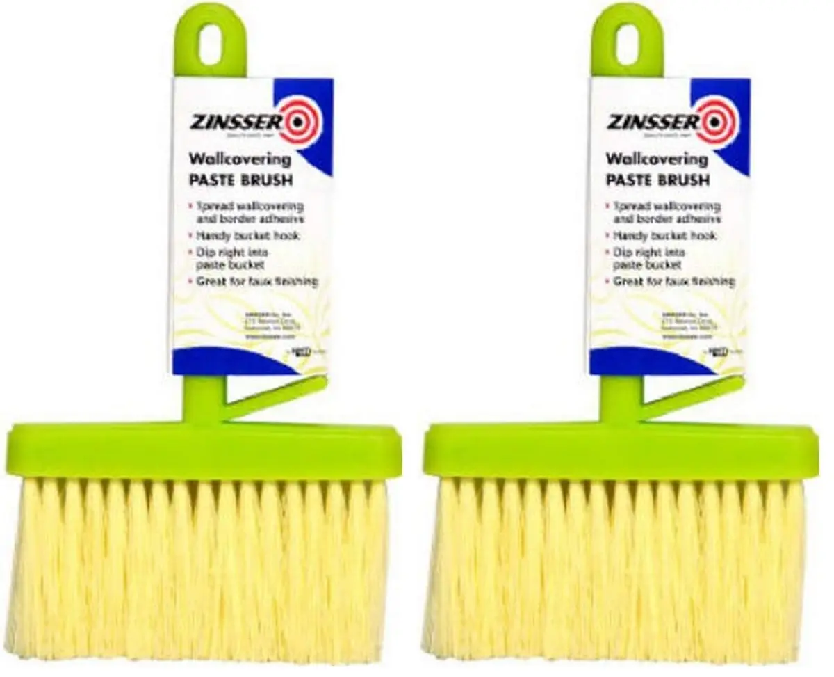 Zinsser Paste Brush Pack of 2 | 6" Wallcovering & Border Adhesive Brush for Faux Finishing - main product image