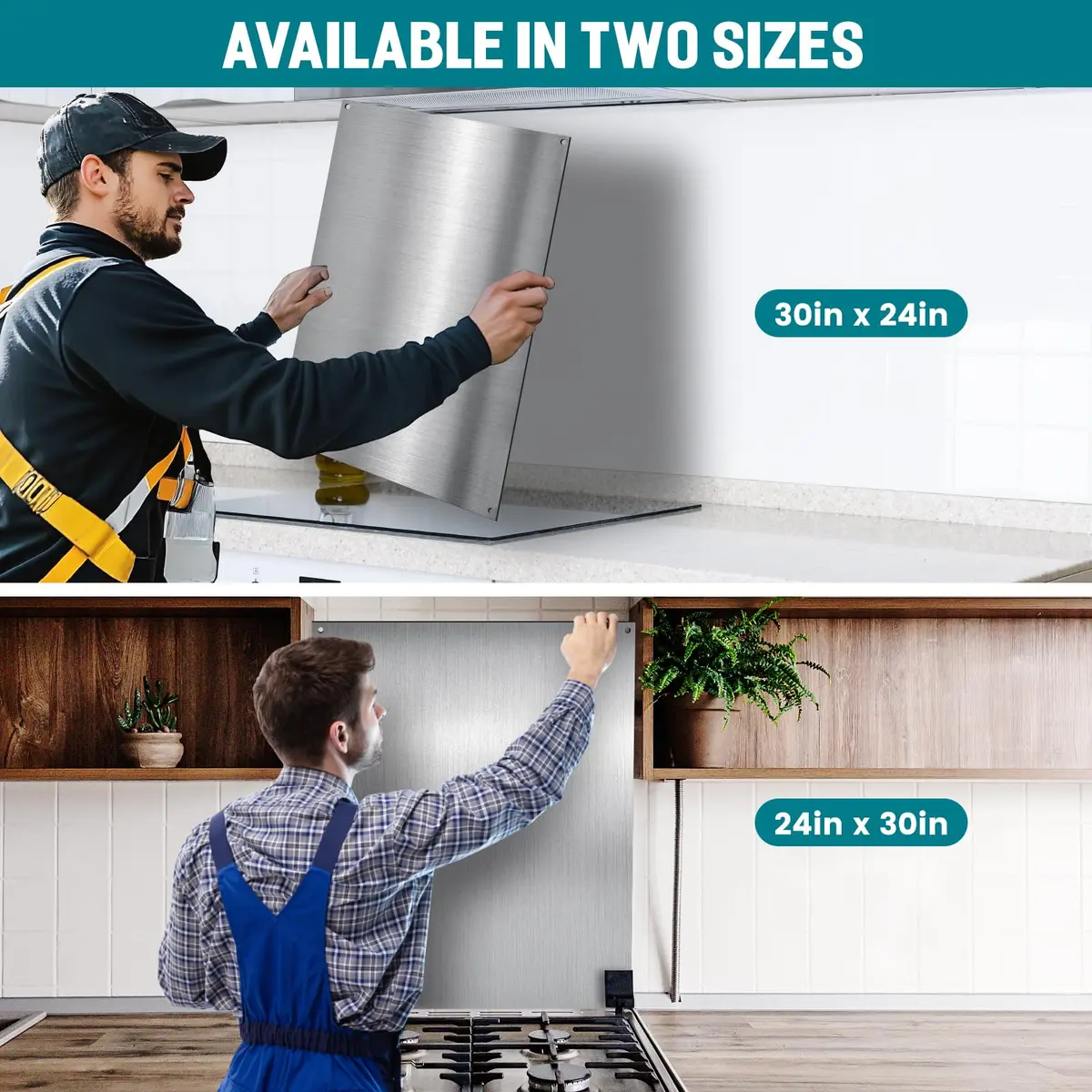 VENFAN 29.5 x 24 inch Stainless Steel Backsplash for Stove | 430 Stainless Steel, Kitchen Safe, Easy Clean - view 7